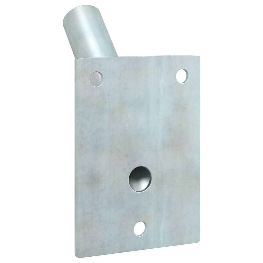 Flag Pole Holder Silver 10.5 x 7.5 cm Steel